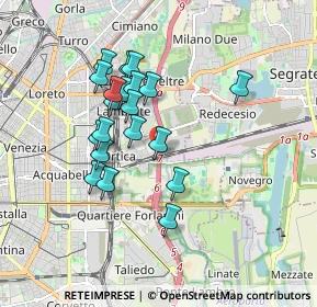 Mappa Milano, 20134 Milano MI, Italia (1.554)