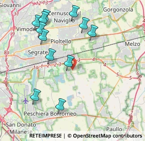 Mappa 20053 Rodano MI, Italia (4.44833)