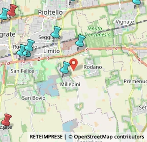 Mappa 20053 Rodano MI, Italia (3.13833)