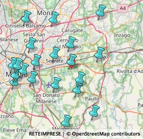 Mappa 20053 Rodano MI, Italia (9.1645)