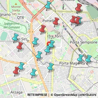 Mappa Viale Ezio, 20149 Milano MI, Italia (1.2925)