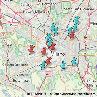 Mappa Via Mario Pagano, 20123 Milano MI, Italia (3.28667)