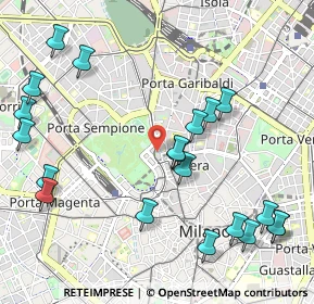 Mappa Piazza Marengo, 20121 Milano MI, Italia (1.2605)