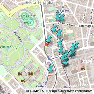 Mappa Piazza Marengo, 20121 Milano MI, Italia (0.2485)
