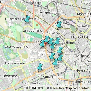 Mappa Via Spagnoletto, 20149 Milano MI, Italia (1.44917)