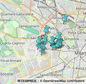 Mappa Via Spagnoletto, 20149 Milano MI, Italia (1.08857)