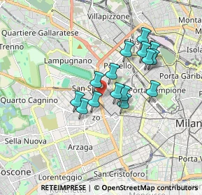 Mappa Via Spagnoletto, 20149 Milano MI, Italia (1.36333)