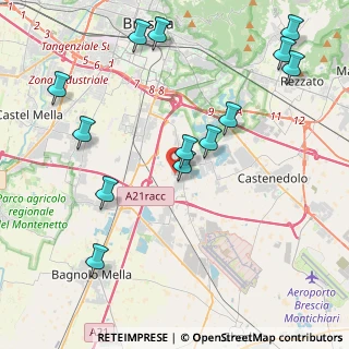 Mappa Via Gerolamo Rovetta, 25010 Borgosatollo BS, Italia (4.81385)