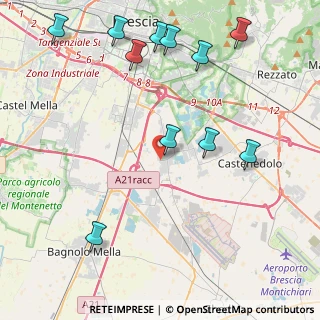 Mappa Via Gerolamo Rovetta, 25010 Borgosatollo BS, Italia (5.17455)