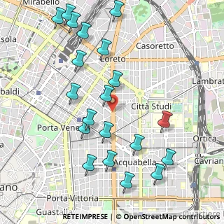 Mappa Viale Abruzzi, 20133 Milano MI, Italia (1.1625)