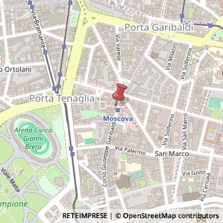 Mappa Corso Garibaldi, 95, 20121 Milano, Milano (Lombardia)