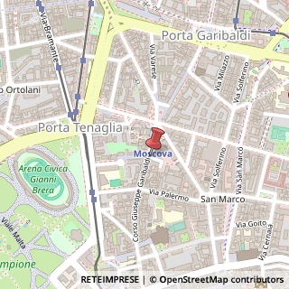 Mappa Corso Garibaldi, 20121 Milano MI, Italia, 20121 Milano, Milano (Lombardia)