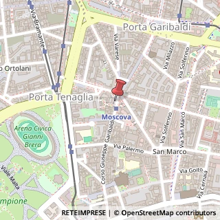 Mappa Corso Giuseppe Garibaldi,  99, 20121 Milano, Milano (Lombardia)