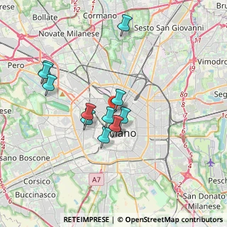 Mappa Corso Garibaldi, 20124 Milano MI, Italia (3.08833)