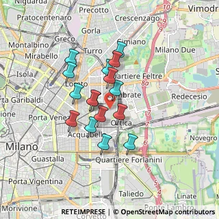 Mappa Via Camillo Golgi, 20133 Milano MI, Italia (1.325)