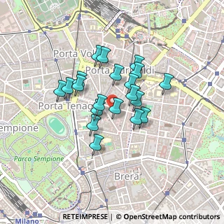 Mappa Via Lovanio, 20121 Milano MI, Italia (0.325)