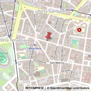 Mappa Via della Moscova, 44, 20121 Milano, Milano (Lombardia)