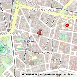 Mappa Via Lovanio, 5, 20121 Milano, Milano (Lombardia)