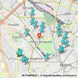 Mappa Via G.F. Piermarini, 20145 Milano MI, Italia (1.208)