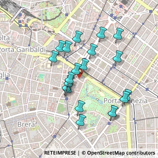 Mappa Via Ugo Iginio Tarchetti, 20121 Milano MI, Italia (0.4455)