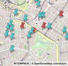 Mappa Via Ugo Iginio Tarchetti, 20121 Milano MI, Italia (0.6075)