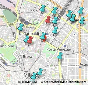 Mappa Via Ugo Iginio Tarchetti, 20121 Milano MI, Italia (1.22368)