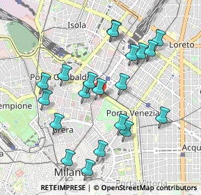 Mappa Via Ugo Iginio Tarchetti, 20121 Milano MI, Italia (0.965)