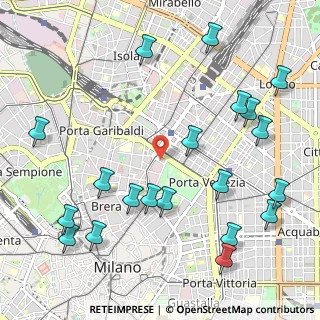 Mappa Via Ugo Iginio Tarchetti, 20121 Milano MI, Italia (1.3145)