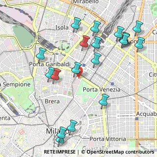 Mappa Via Iginio Ugo Tarchetti, 20121 Milano MI, Italia (1.22368)