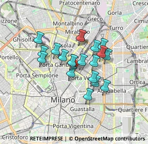 Mappa Via Ugo Iginio Tarchetti, 20121 Milano MI, Italia (1.266)