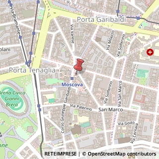 Mappa Corso Garibaldi, 86, 20121 Milano, Milano (Lombardia)