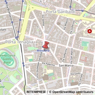 Mappa Corso Garibaldi, 72/1, 20121 Milano, Milano (Lombardia)