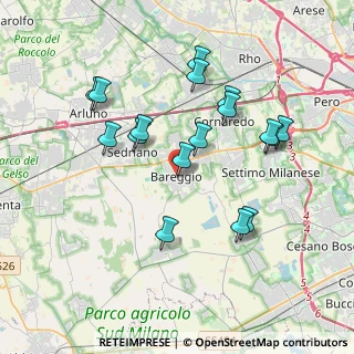 Mappa Corso Italia, 20008 Bareggio MI, Italia (3.64471)