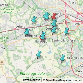 Mappa Corso Italia, 20008 Bareggio MI, Italia (3.51357)