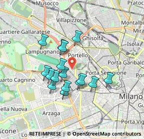 Mappa Via Sebastiano del Piombo, 20121 Milano MI, Italia (1.39375)