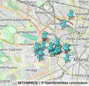 Mappa Via Sebastiano del Piombo, 20121 Milano MI, Italia (1.47667)