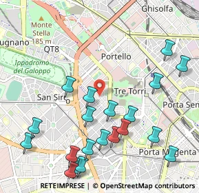 Mappa Via Sebastiano del Piombo, 20121 Milano MI, Italia (1.2405)