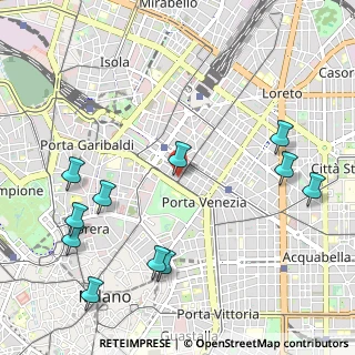 Mappa Viale Vittorio Veneto, 20124 Milano MI, Italia (1.29091)