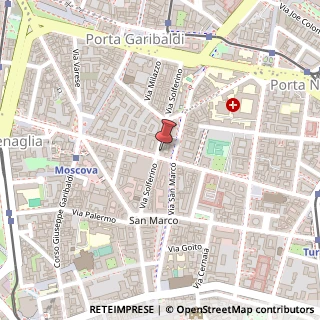 Mappa Via Solferino, 32, 20121 Milano, Milano (Lombardia)