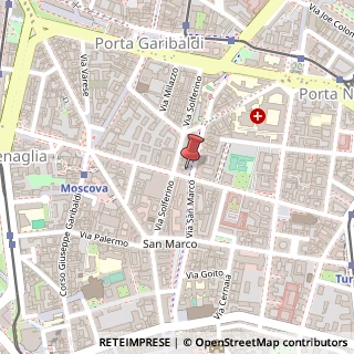 Mappa Via della Moscova, 36, 20121 Milano, Milano (Lombardia)