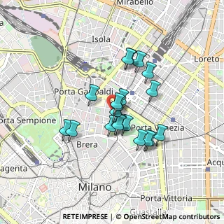 Mappa Via Bonaventura Cavalieri, 20121 Milano MI, Italia (0.652)