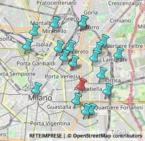 Mappa Via Filippo de Filippi, 20129 Milano MI, Italia (1.82)
