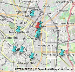 Mappa Via Filippo de Filippi, 20129 Milano MI, Italia (1.61545)