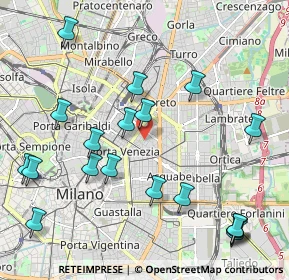 Mappa Via Filippo de Filippi, 20129 Milano MI, Italia (2.46368)