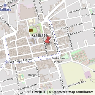 Mappa Via Pietro Custodi,  35, 28066 Galliate, Novara (Piemonte)