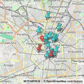 Mappa Viale Elvezia, 20154 Milano MI, Italia (1.36778)
