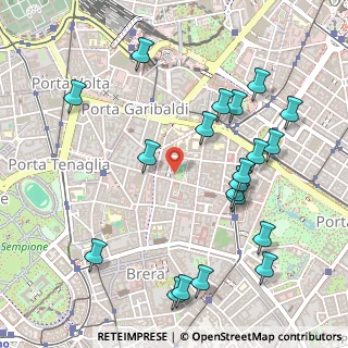 Mappa Via della Moscova, 20124 Milano MI, Italia (0.585)