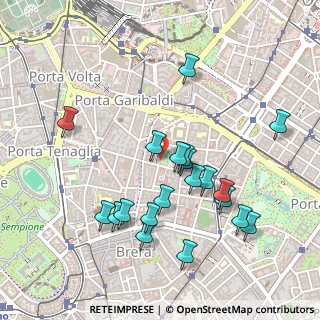 Mappa Via della Moscova, 20124 Milano MI, Italia (0.4905)
