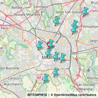 Mappa Via della Moscova, 20124 Milano MI, Italia (3.91909)