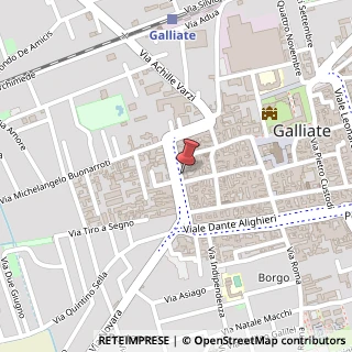 Mappa Viale Camillo Benso Cavour, 58, 28066 Galliate, Novara (Piemonte)